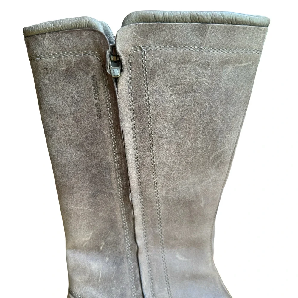 Teva Capistrano Oiled Leather Brown Side Zip Mid Calf Boots Winter Waterproof 7